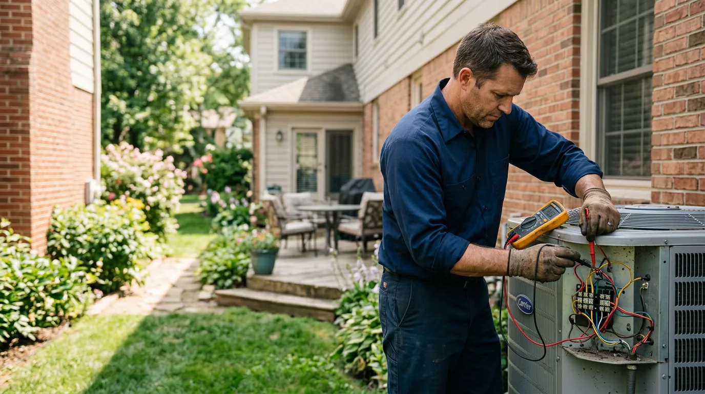 HVAC technician working near South Tamworth, NH